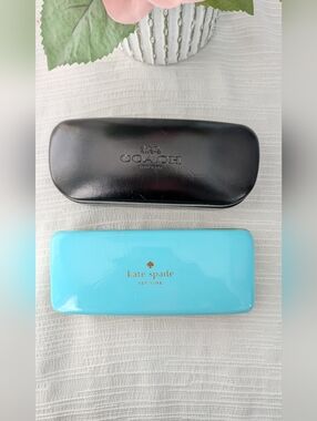 2 0f  Eyewear Coach & kate spade New York Turquoise Eyewear Case